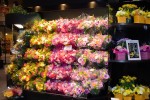 Front view of 8 ft. open floral basket display case