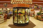 Hexagonal floral refrigerated display case - Borgen Systems