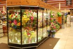 Six door wrap floral display case from Borgen