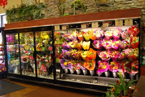 3 door combination flower case with fresh water exchange system